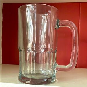 Clear Glass Beer Mug. Beer stein. NWOT
